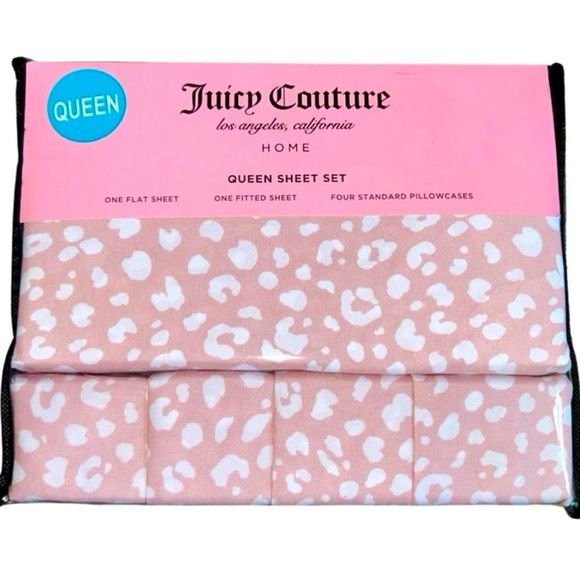 Juicy Couture Bedding Juicy Couture Home 6 Piece Pink Leopard